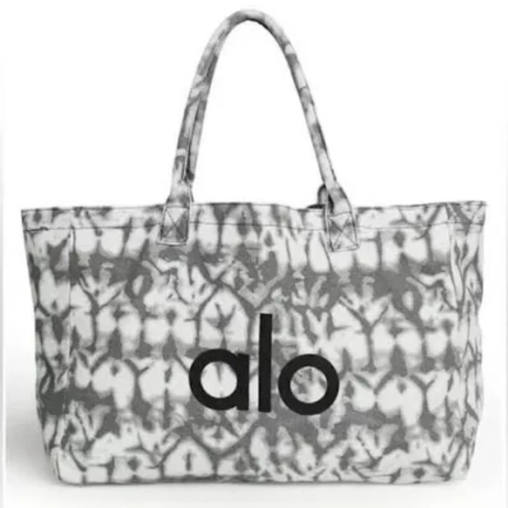 ALO Yoga Women's Gray Tie-Dye Tote Bag